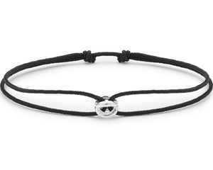 bracelet cordon entrelacs noir le 1g